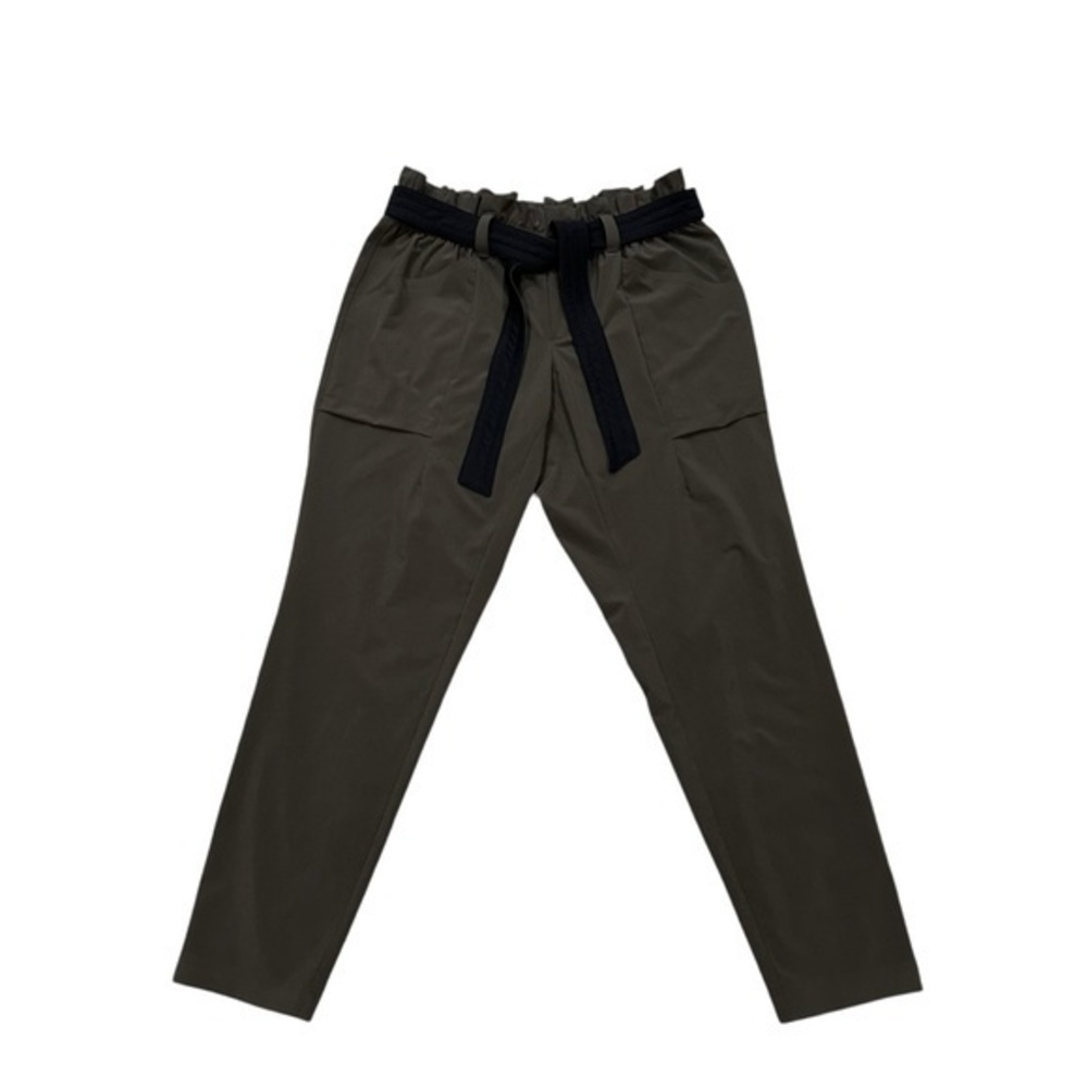 Athleta | Olive Green Pants with Black Belt